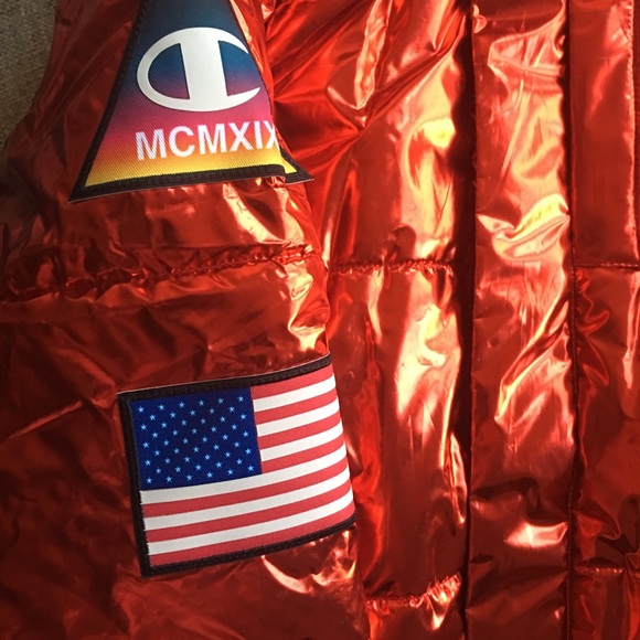 Limited Champion x NASA Metallic Puffer Jacket - Picture 4 of 8